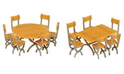 Walthers SceneMaster 949-4191 HO Tables & Chairs Kit