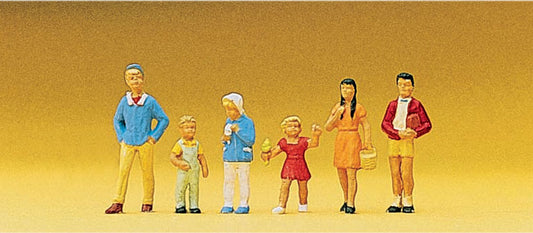 Preiser 10023 HO Scale Standing Children Figures (6)