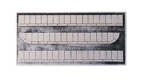 Noch 60340 HO Scale Concrete Slab Sidewalks -- Cut to Fit - 7.5 x 50cm Total