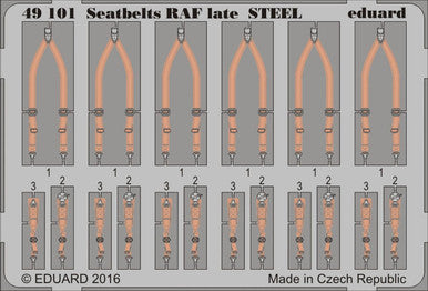 Eduard 49101 1/48 Seatbelts RAF Late Steel (Pre-Painted)