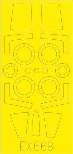 Eduard EX668 1/48 Paint Mask for KINETIC F-104J Canopy Mask Set