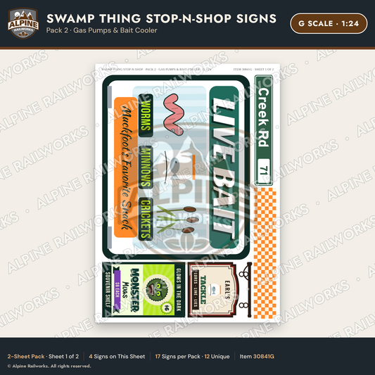 Alpine Railworks 30841G G Scale Roadside Signs - Swamp Monster Store