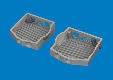 Eduard 6481067 1/48 P-40 Wheel Bays PRINT Brassin for EDUARD Kit