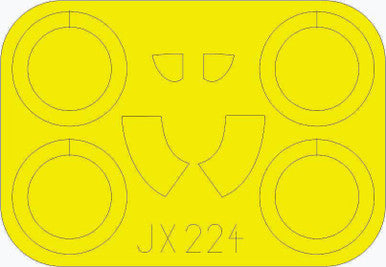 Eduard JX224 1/32 Mask I16 Type 29 for ICM Canopy Mask Set