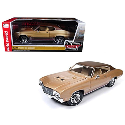 Autoworld AMM1105 1970 Buick Skylark GS Gold Hemmings Muscle Machines 1/18