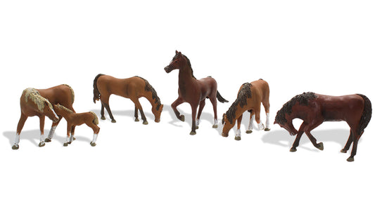 Woodland Scenics A1842 HO Scale Chestnut Horses