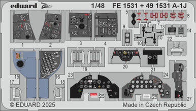 Eduard FE1531 1/48 A-1J Zoom Set Zoom Photo Etch Set
