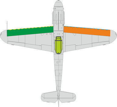 Eduard EX1087 1/48 Bf 109G Wings Leading Edge Wavy Lines MASK for