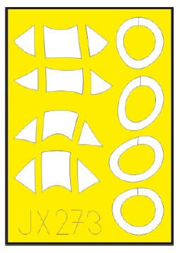 Eduard JX273 1/32 Mask DH82A Tiger Moth for ICM Canopy Mask Set
