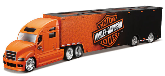 Maisto 11516-A 1/64 Harley-Davidson Highway Hauler, Black and Orange
