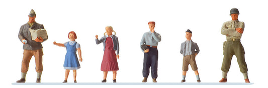 Preiser 10613 HO Scale US Soldiers with Children Figures