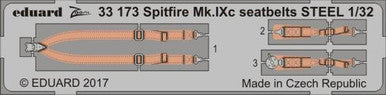Eduard 33173 1/32 Spitfire Mk.IXc Seatbelts Steel for Revell