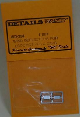 Details West 354 HO Scale Wind Deflectors -- For Locomotives & Caboose
