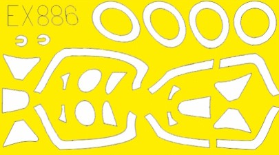 Eduard EX886 1/48 Mask Aircraft- Spitfire F Mk XVIII TFace for ARX