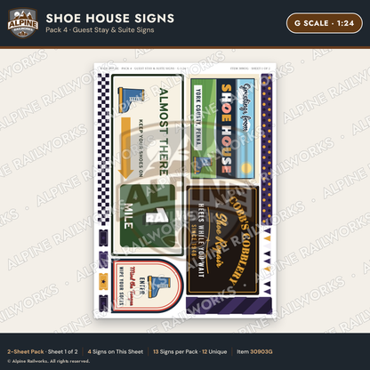 Alpine Railworks 30903G G Scale Roadside Attraction Signs - Shoe House