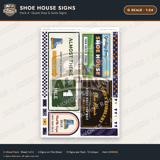 Alpine Railworks 30903G G Scale Roadside Attraction Signs - Shoe House