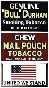 Blair Line 2255 HO Scale Barn Sign Decals -- Set #6 - Chew Mail Pouch, United We Stand, Bull Durham