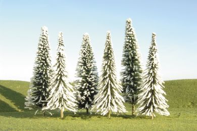 Bachmann 32002 Scenescapes 5"-6" Pine Trees w/Snow (6/pk)