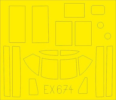 Eduard EX674 1/48 Mask B-26B-50 Invader for ICM Canopy Mask Set