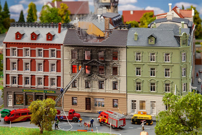 Faller 232326 N Scale Dwelling House on Fire Model Kit