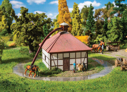 Faller 130582 HO Scale Rahden Horse-Driven Mill -- Laser-Cut Kit