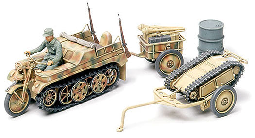 Tamiya 32502 1/48 SdKfz 2 Kettenkrad w/Cart & Goliath Demo Vehicle