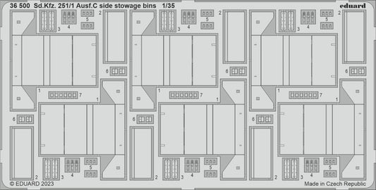 Eduard 36500 1/35 Armor- SdKfz 251/1 Ausf C Side Stowage Bins for ACY