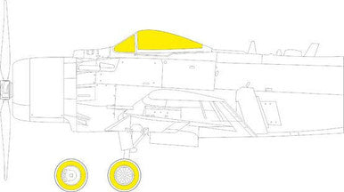 Eduard CX635 1/72 Mask A-1H for Hasegawa / Hobby 2000 Canopy Mask Set