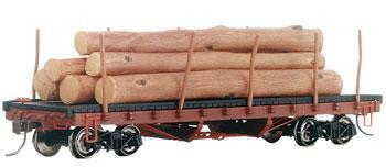 Bachmann 18332 HO Scale ACF Log Car w/Logs 1906-1935 Boxcar Red