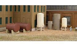 Walthers Cornerstone 933-3265 N Storage Tanks Kit pkg(6)