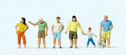 Preiser 10672 HO Scale Passers-By in Summer Clothes pkg(6)