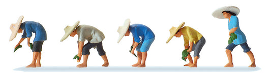 Preiser 10572 HO Scale At the Rice Field #1 Figure Set