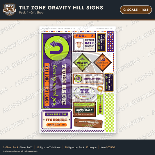 Alpine Railworks 30783G G Scale Roadside Signs - Mystery Spot