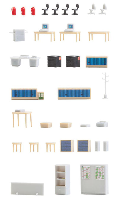 Faller 180454 HO Scale Office Interior Furnishings Kit