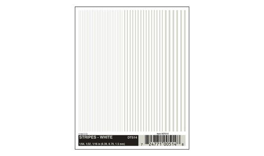 Woodland Scenics DT514 All Scale Stripes White