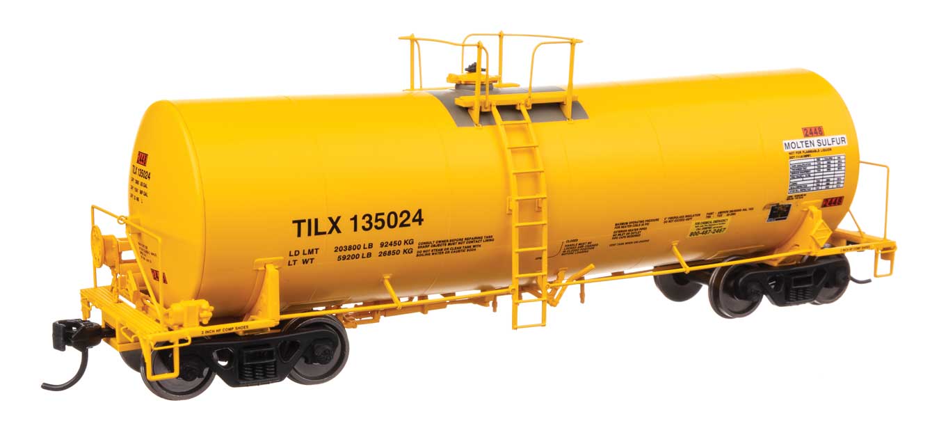 Walthers Proto 100074 HO Scale 40' Trinity 14,000-Gallon Molten Sulfur Tank Car