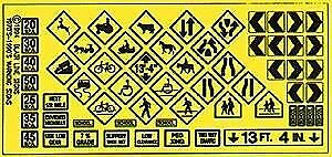 Blair Line 105 HO Scale Highway Signs -- Warning #1 1971-Present (black, yellow)