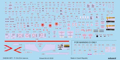 Eduard D48046 1/48 Decal F-104J Eiko Stencils - Eduard/Hasegawa