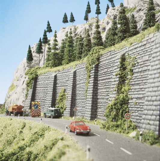 Busch 7031 HO Scale Stone Wall Decorative Panels, 2-Pack