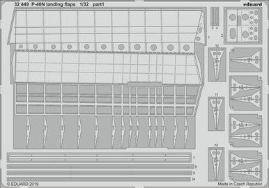 Eduard 32449 1/32 P-40N Landing Flaps for Trumpeter
