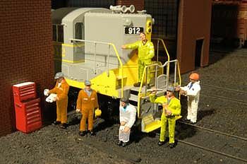 Bachmann 33163 O Scale SceneScapes Figures Mechanics pkg(6)