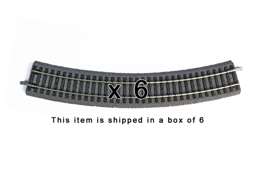 Piko 55413 HO Scale Roadbed Curved Track R3/30, Box of 6