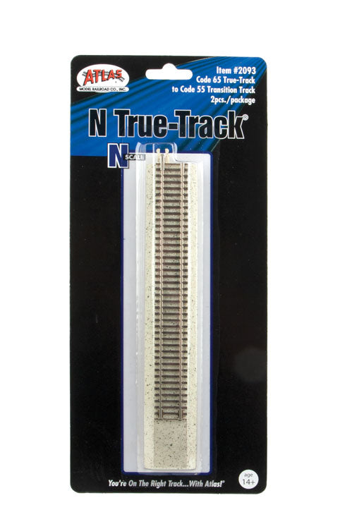 Atlas 2093 N Code 55 to Code 65 Transition Track (2) pkg(2)
