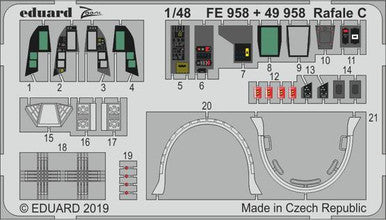 Eduard FE958 1/48 Rafale C for Revell Photo Etch Detail Set