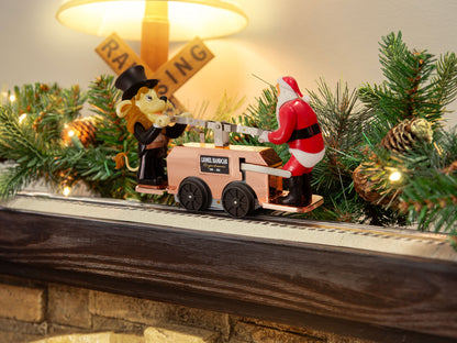 Lionel 6-2535160 O Gauge Lenny/Santa Handcar - Bronze