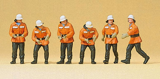 Preiser 10242 HO Scale Firemen in Action Figure Set