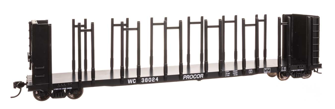 Walthers Mainline 50821 HO Scale 63' Pulpwood Flatcar - Ready to Run -- Wisconsi