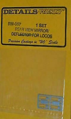Details West RM-357 HO Scale Locomotive Rear View Mirror/Deflector Set