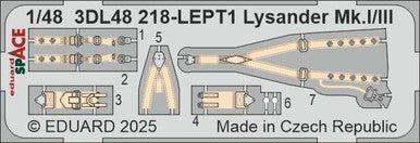 Eduard 3DL48218 1/48 Lysander Mk.I/III SPACE SPACE for AIRFIX Kit
