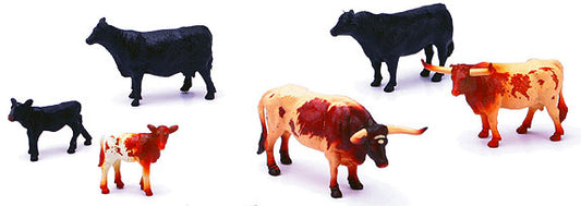 New Ray 05593-C 1/32 Country Life Farm Cattle, 6-Piece Set